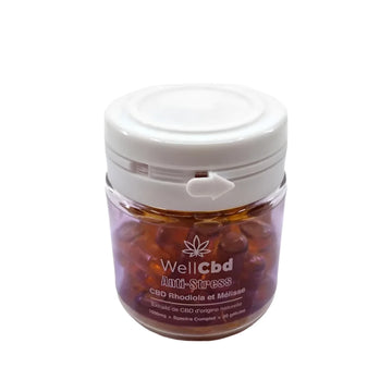 Gélule CBD anti-stress - WELL CBD - 50 mg de CBD - THC <0,30%
