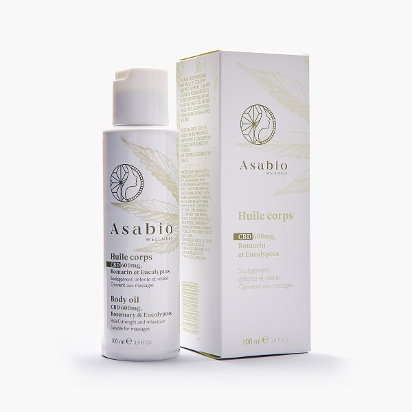 Huile Corps Bio Asabio - Romarin Eucalyptus Menthe - 100% Naturelle
