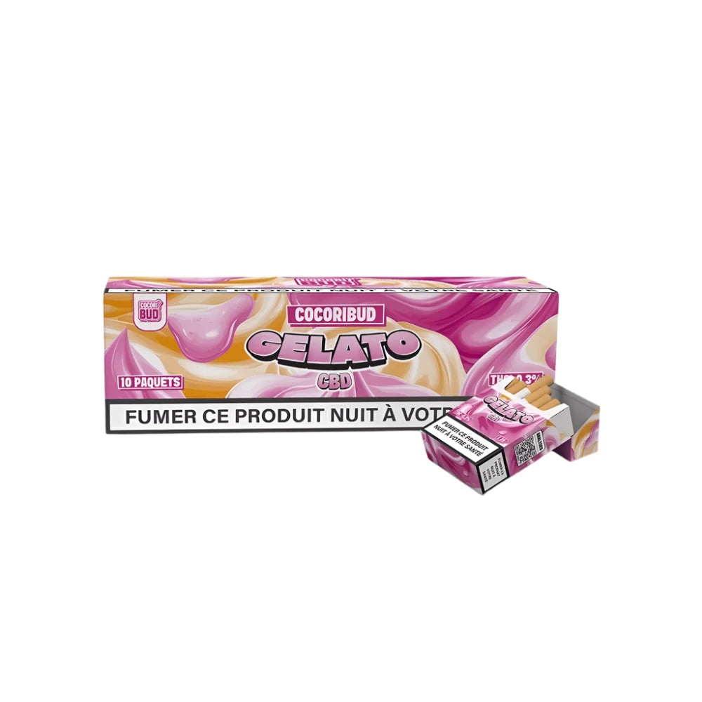 Cigarettes CBD Gelato 10% CBD - THC <0,30% - Alternative Naturelle aux Cigarettes Traditionnelles