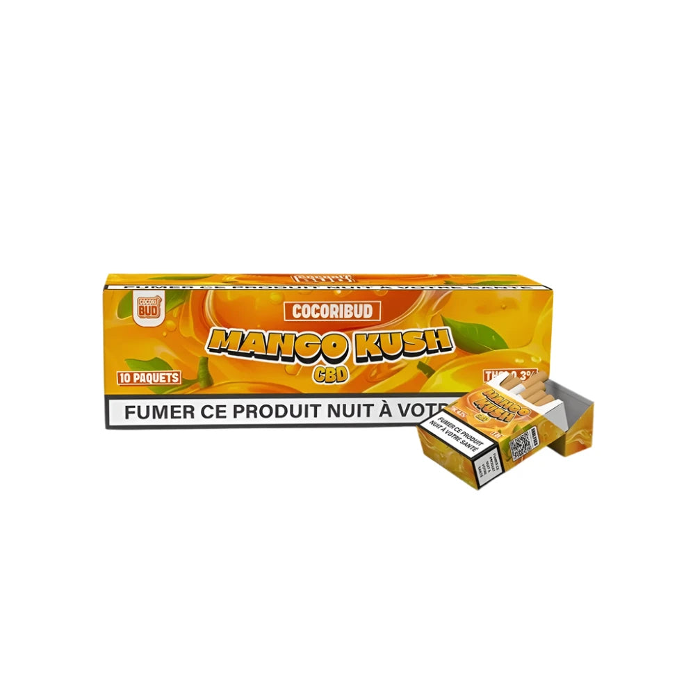 Cigarettes CBD Mango Kush 10% CBD - THC <0,30% - Alternative Naturelle aux Cigarettes Traditionnelles